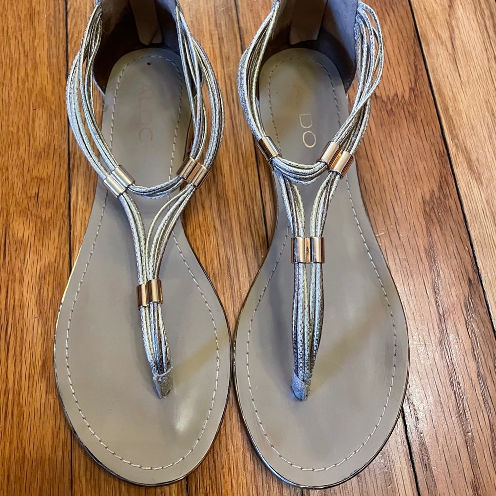 Gold Aldo Gladiator Sandals